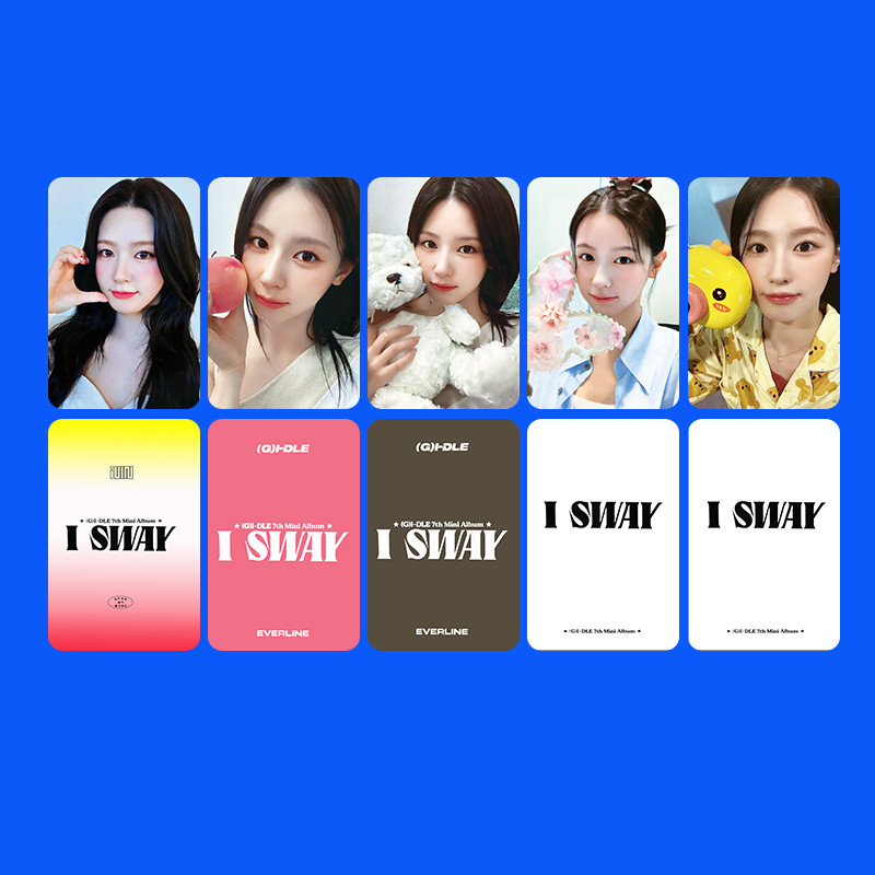 5 Cái / bộ GIDLE I SWAY Lomo Card MAKESTAR LINE FRIENDS KBS Photocards (G) I-DLE YUQI MINNIE SHUA MI