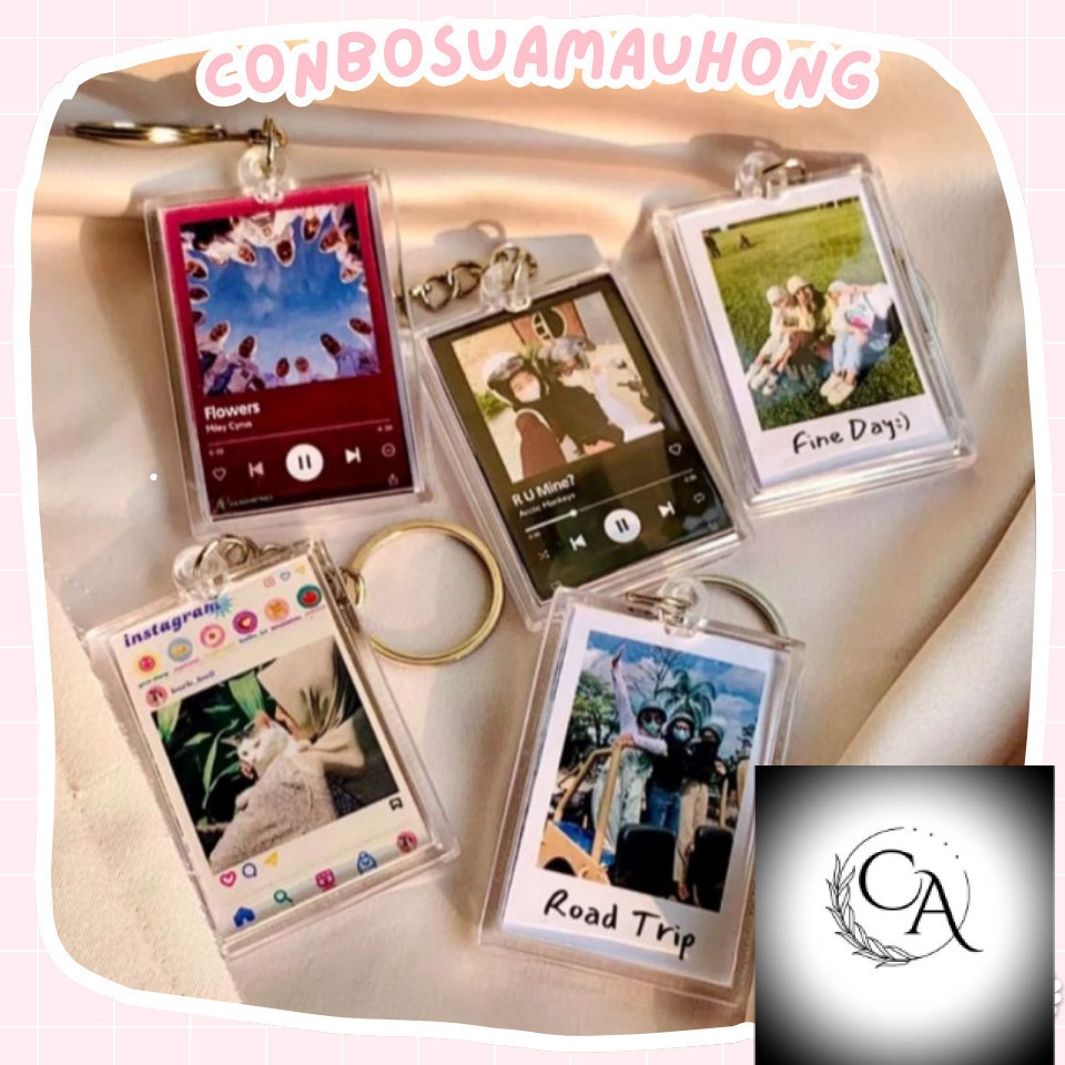 Móc Khoá Thay Ảnh - CUSTOM KEYRING In Ảnh Theo Yêu Cầu