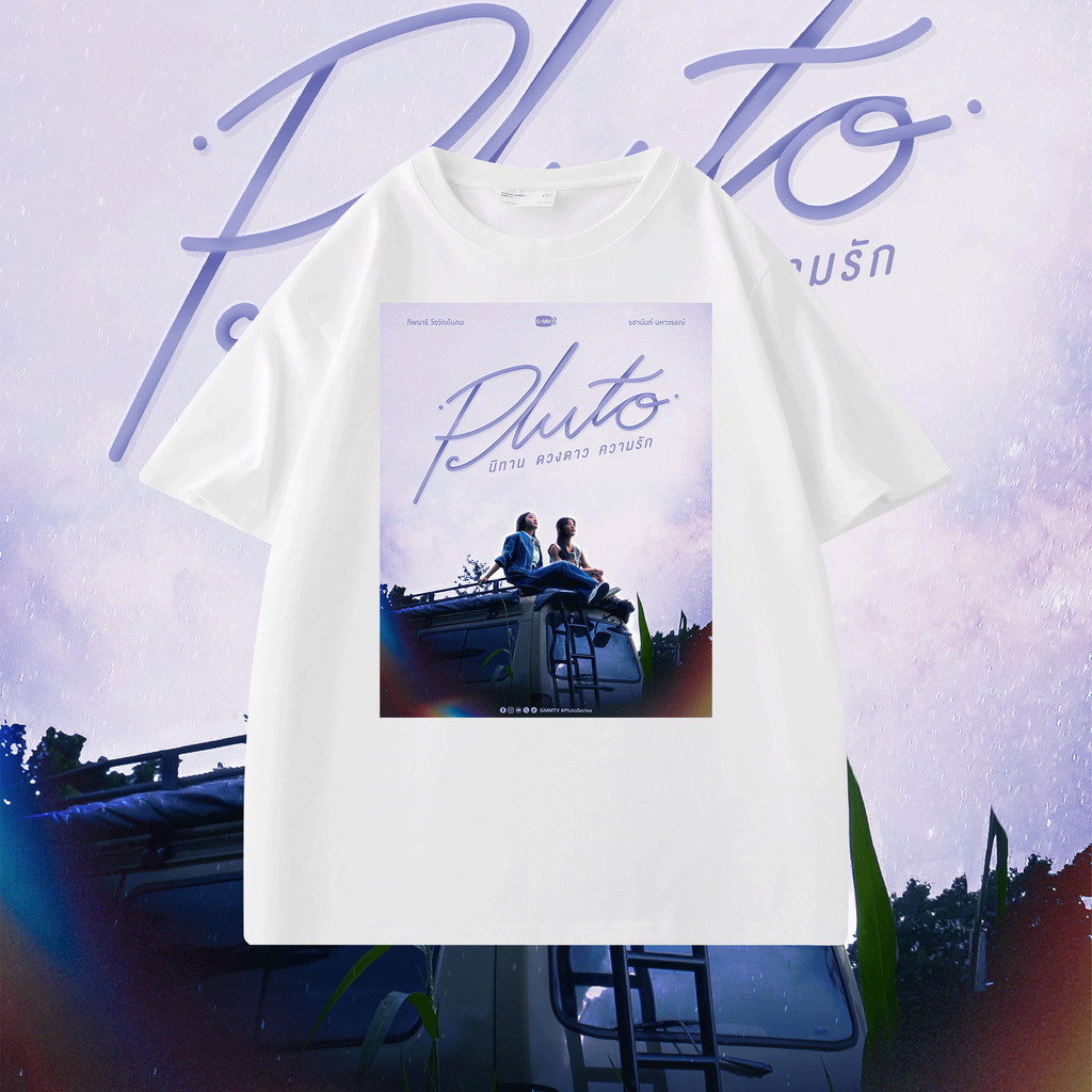 Áo thun 5 màu 2025 Pluto The Series Cotton Nguyên Chất Thời Trang Thoải Mái Khi Mặc S-5XL Mới
