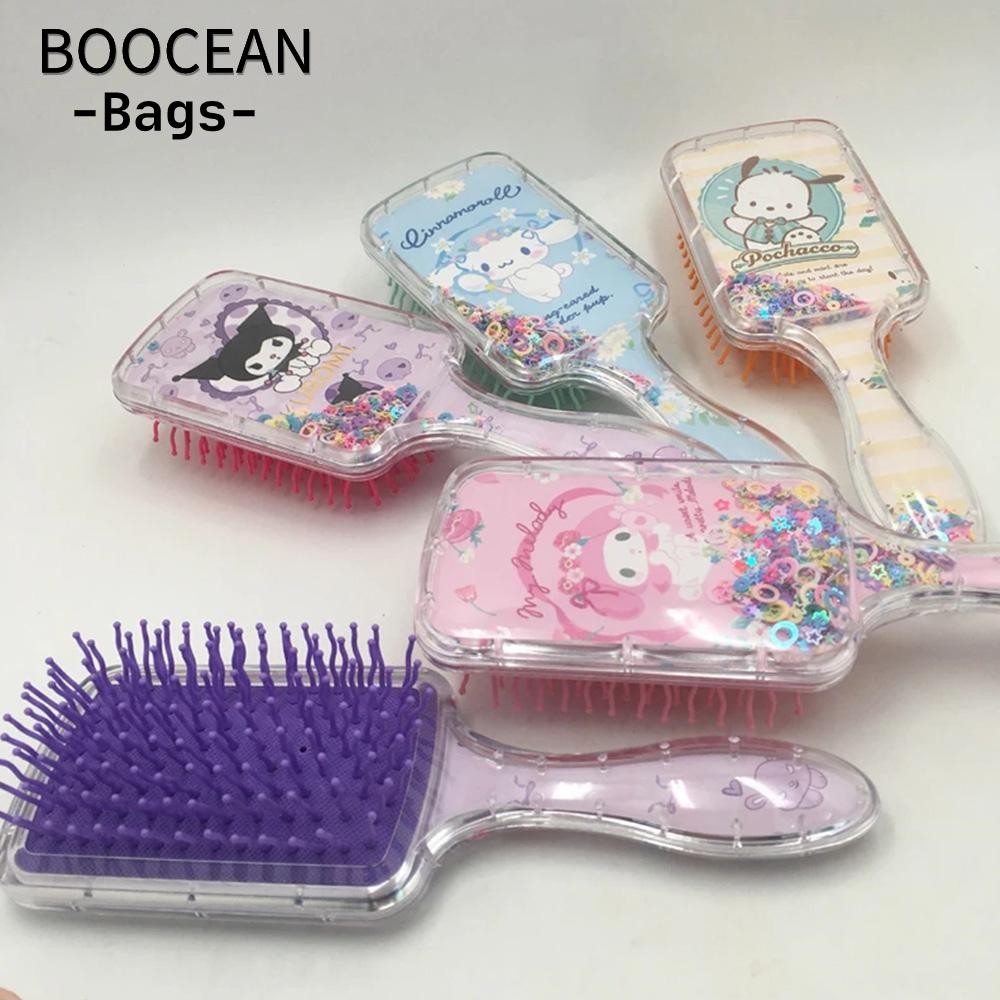 Bàn chải đệm không khí BOOCEAN, Lược chải tóc Massage Kuromi Cinnamoroll di động, Bàn chải uốn tóc S
