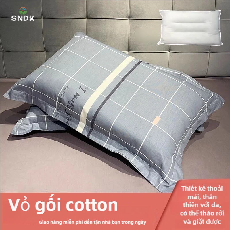 Áo gối nằm mềm mại SNDK, Vỏ gối nằm cotton cao cấp, Bao gối chất liệu cotton thân thiện với làn da