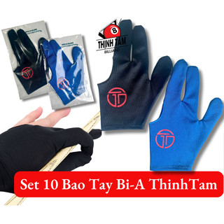 [THỊNH TÂM] Set 10 Bao Tay Bida Cotton 4 Chiều Xỏ Ngón, Găng Tay Bi-a Co Giãn Thấm Hút Tốt
