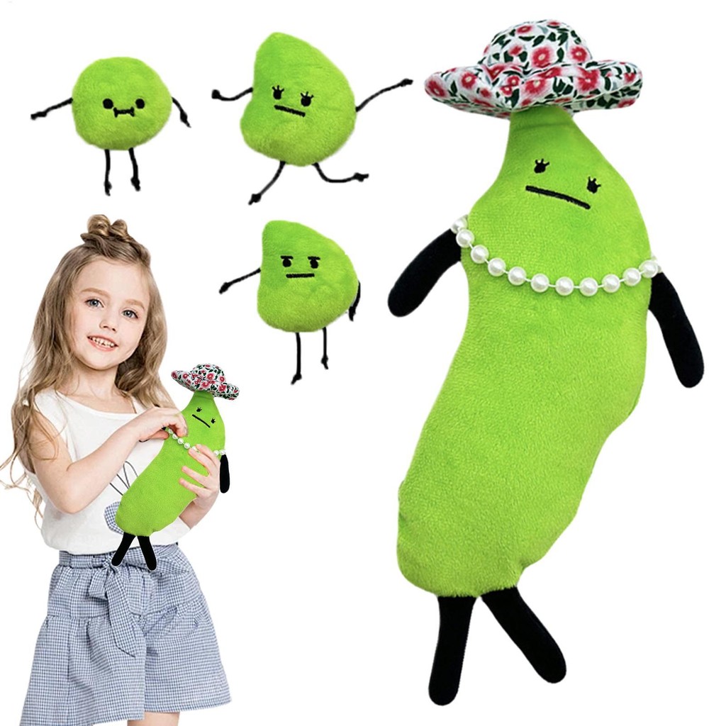Secret Staycation Edamame Family Plush Gối Sang Trọng Thú Nhồi Bông Mềm Sang Trọng 12,2 Inch laywnet