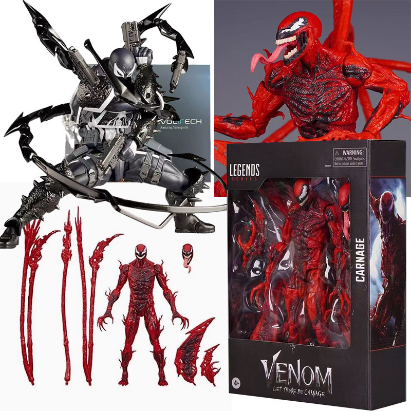 Mới Venom Carnage Nhân Vật Hành Động SHF Venom Carnage Articulado Mẫu Quà Tặng Đẹp