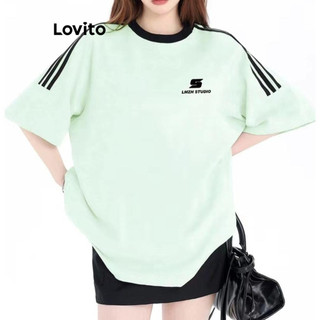 Áo thun Lovito màu trơn phong cách thường ngày cho nữ LNA66307