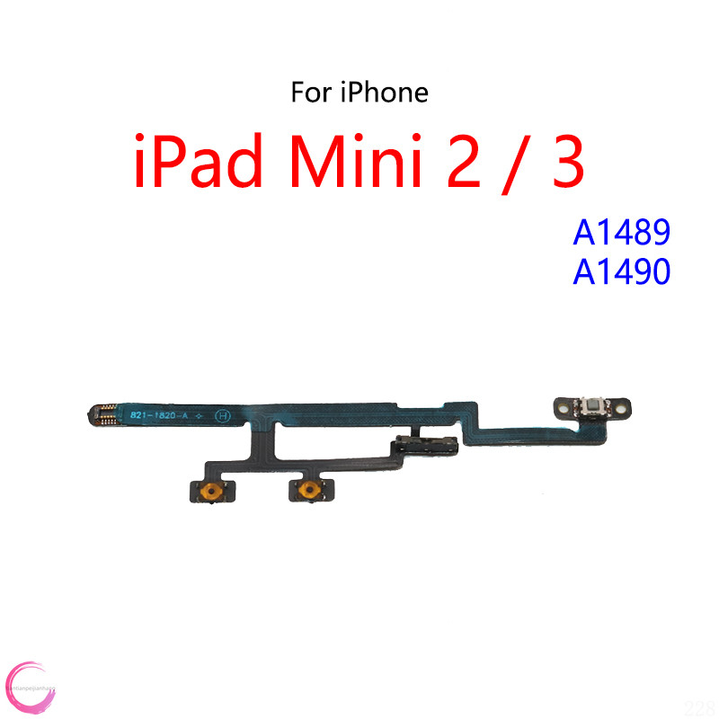 Nút Nguồn Công Tắc Âm Lượng Tắt Nút Cáp Mềm Bật / Tắt Cho iPad Mini 2 / 3 A1489 A1490