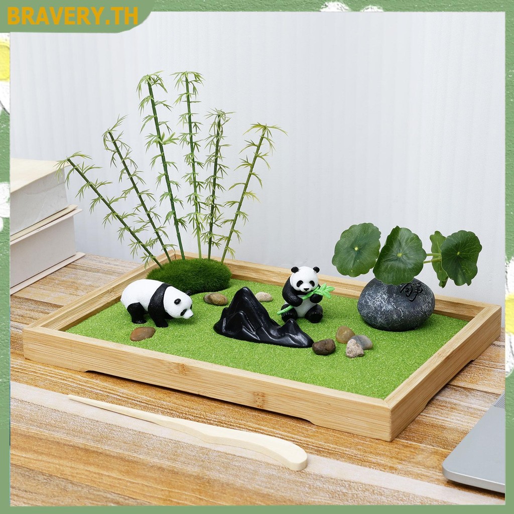 Panda Zen Gardens Mồi Trang Trí Thư Giãn Mini Zen Garden Kit Cho Bàn Văn Phòng SHOPCYC049