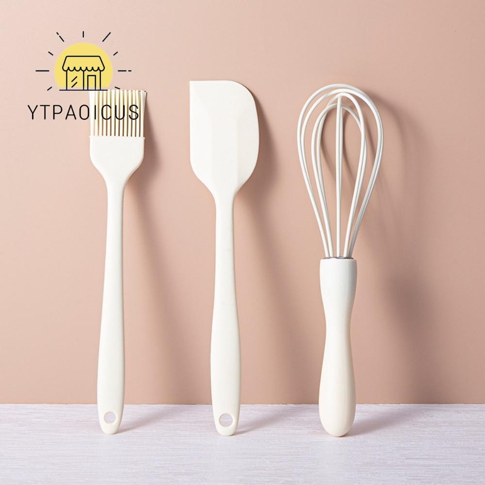 Tiện ích nhà bếp YURUYI, Dụng cụ nấu ăn màu trắng bằng silicon, Thiết kế tiện dụng Thiết kế lỗ treo 