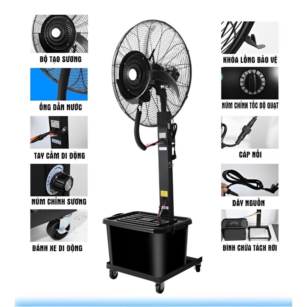 Quạt phun hơi nước công suất lớn