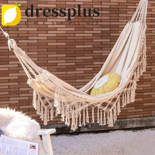 Dressplus Võng đôi cao cấp, Lớn có tua dệt Võng 2 người, Giường treo kiểu Boho chống lật Ghế xoay vải dày trong nhà ngoài trời