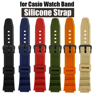 Dây đeo silicon nhựa cho dây đeo đồng hồ Casio SGW-300 SGW-300H / 400 / 500 AE1200 AE1100 MRW-200 W218H Dây đeo đồng hồ thể thao cao su