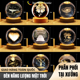  Đèn Ngủ Decor 3D Quả Cầu Pha Lê Phát Sáng Để Bàn Quà Tặng Sinh Nhật Quà Lưu Niệm Qùa Tặng Giáng Sinh 