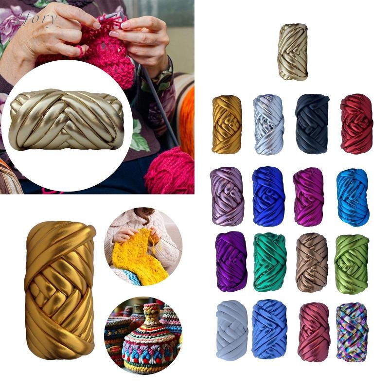 Jfory Cotton Polyester Chunky Sợi Bulky Sợi Có Thể Giặt Chiều Dài 15M Cánh Tay Đan Sợi Ống Sợi Khổng Lồ Cho Giỏ Gối Ném Chăn