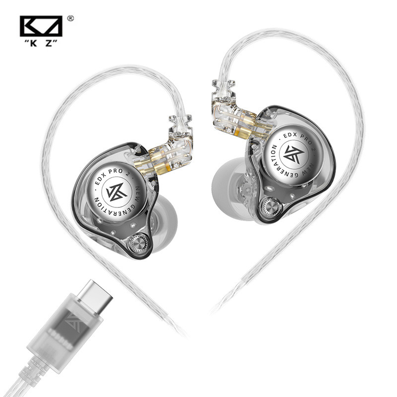 KZ EDX Pro 2 - Tai nghe HiFi Stereo có dây, tích hợp Micro, Chống ồn, dành cho thể thao và giám sát 