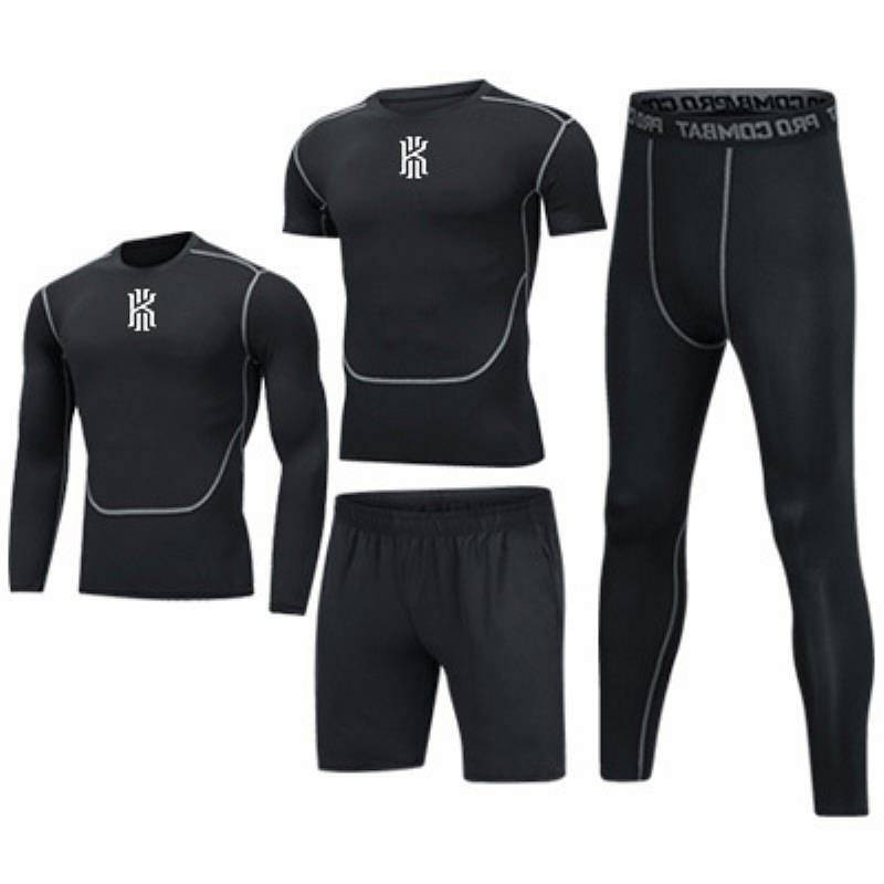 Men's Running Workout Outfit Quick-Drying Tight Basketball Track and Field Sports Student Training W
