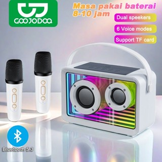 Goojodoq Loa Bluetooth 2Mic1 Bộ Loa Karaoke Ktv Không Dây Dễ Thương Dễ Thương Loa Di Động Ngoài Trời