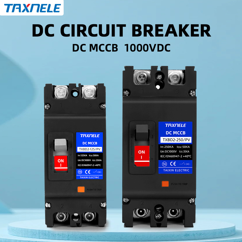 Dc MCCB 2P 1000V DC Năng Lượng Mặt Trời Khuôn Ngắt Mạch MCCB Quá Tải Bảo Vệ Năng Lượng Mặt Trời PV 1