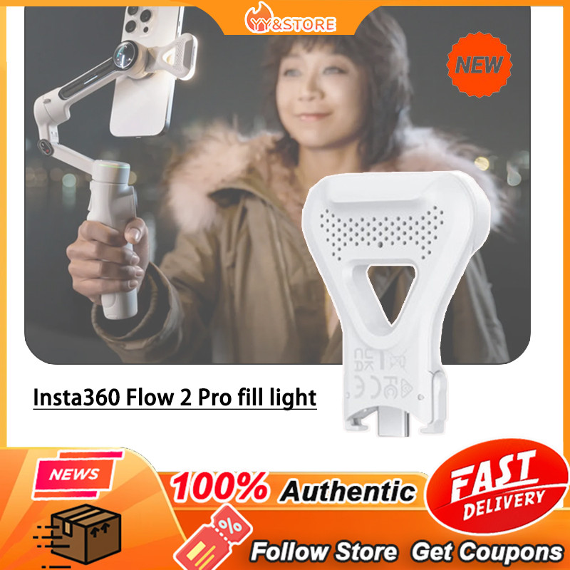 [Bản gốc mới] Đèn lấp đầy Insta360 Flow 2 Pro có hộp số đồng đều và ánh sáng mềm cho phụ kiện gimbal