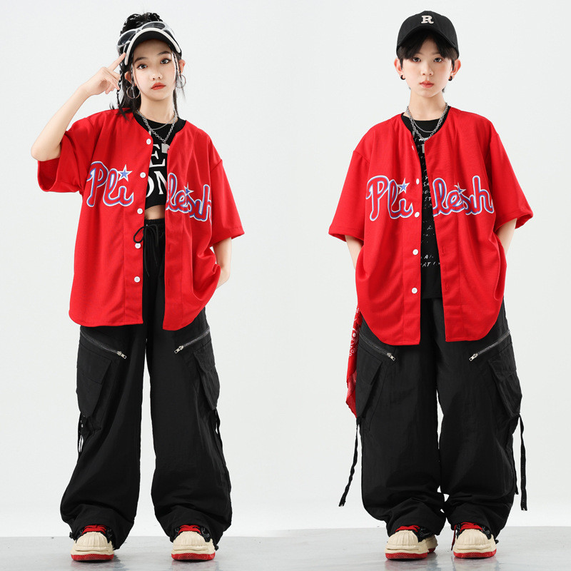 🔥Hàng Có Sẵn🔥 Quần áo hợp thời trang Hiphop Street Dance dành cho trẻ em / Quần áo biểu diễn trống H