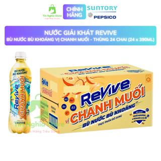 Nước Giải Khát Revive Bù Nước Bù Khoáng Chanh Muối - Thùng 24 Chai x 390ML