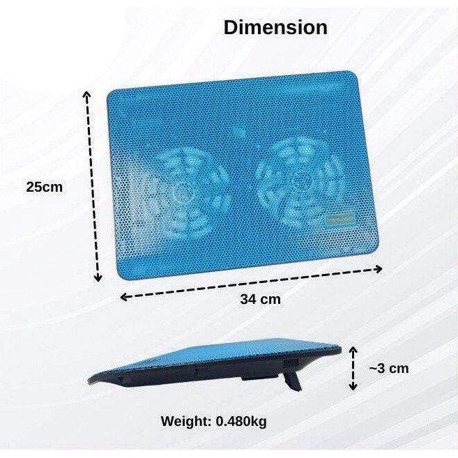 Đế Tản Nhiệt Laptop COOLING PAD NCP-074 - ĐẾ TẢN NHIỆT LAPTOP NCP-074 COOLING PAD 2 FAN KHÔNG NÂNG (
