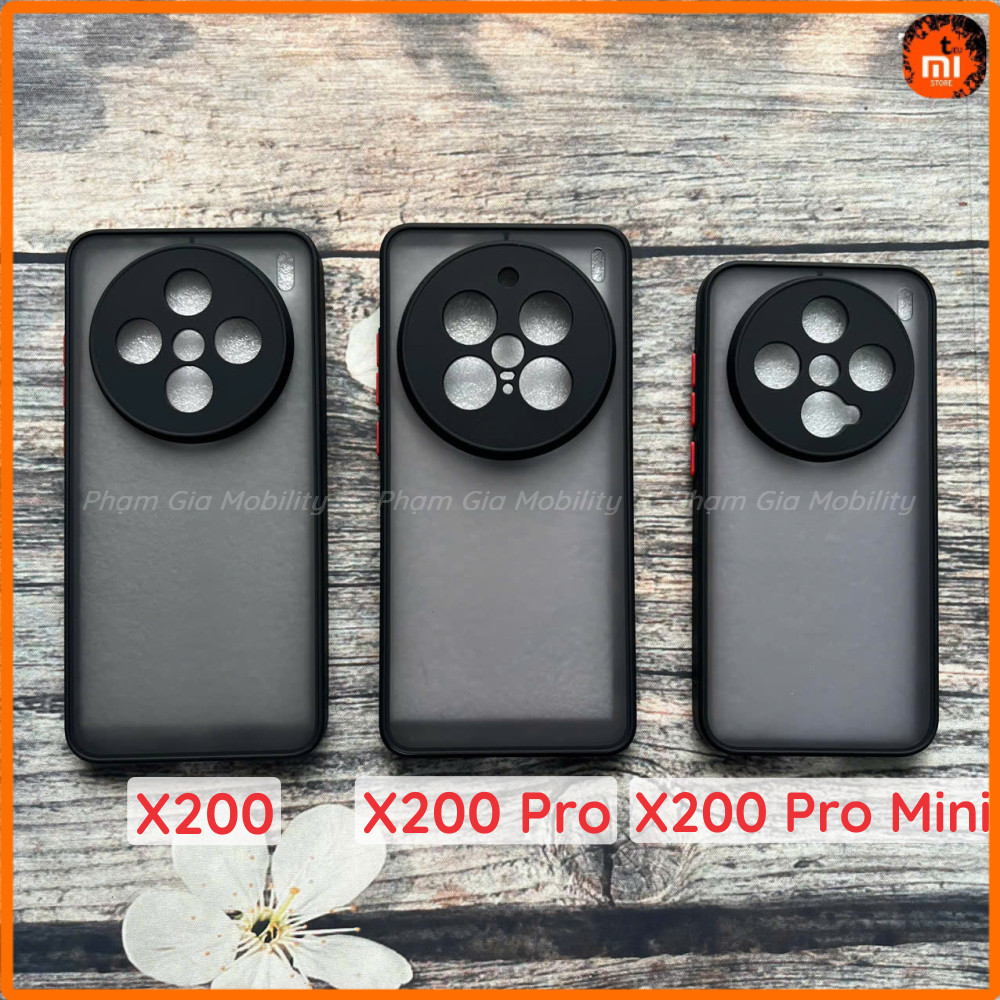 Ốp lưng Vivo X200 5G/ X200 Pro 5G/ X200 Pro Mini lưng nhám chống ố, chống bẩn, viền màu và loại bảo 