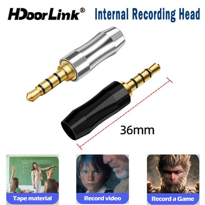Đầu ghi âm bên trong HdoorLink Đầu cắm trở kháng Jack cắm dây dẫn khử tiếng ồn Bộ chuyển đổi ghi âm bên trong