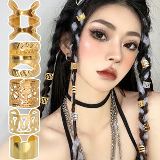 40 Chiếc Nhẫn Tóc Dreadlock Hợp Kim Bạc Đa Phong Cách - Kẹp Tóc Ngọt Ngào Hip Hop - Nam Nữ Vòng Đeo Tai Trang Sức - Bím Tóc Đính Hạt Hippie - Kẹp Hạt Tóc Có Thể Điều Chỉnh