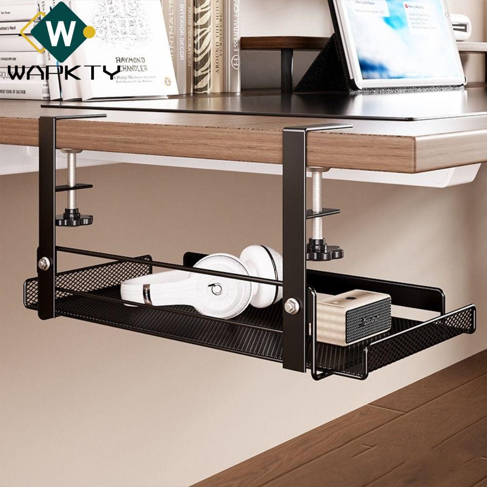 Wapkty Cable Organizers, Khay quản lý cáp để bàn bằng thép không khoan, Khay đựng đồ hợp thời trang 