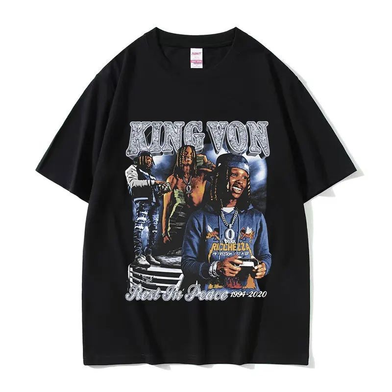 Nóng Bình Thường Đồ Họa Áo Thun von K-King Rapper Nam Tay Ngắn Hip Hop Vintage Cotton Quá Khổ unisex