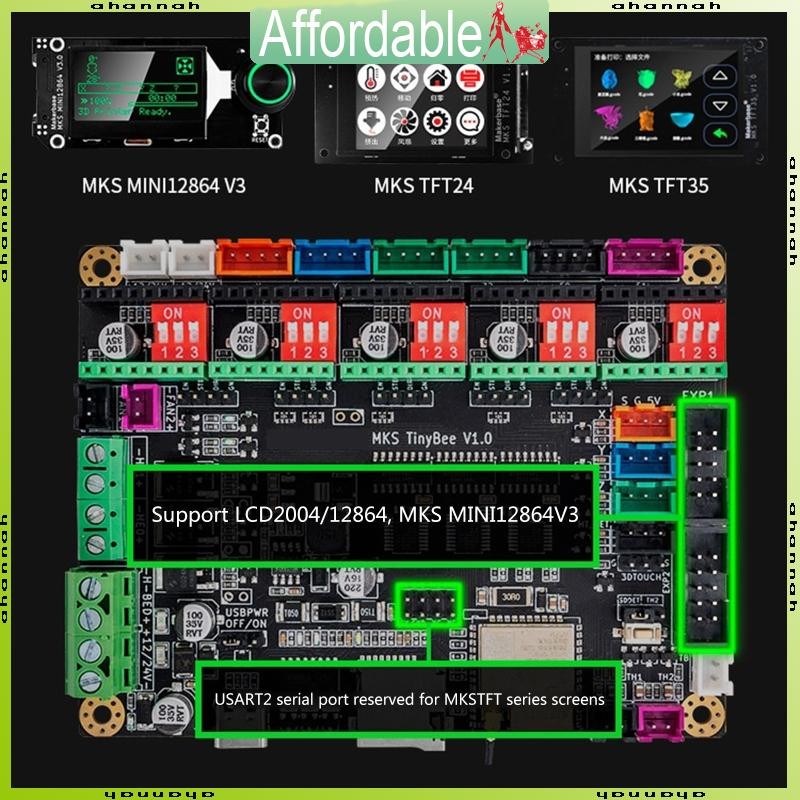 Ah MKS Tinybee Bảng Điều Khiển Esp32 Wifi Mini Hỗ Trợ LCD2004 12864 MKS 12684 V3