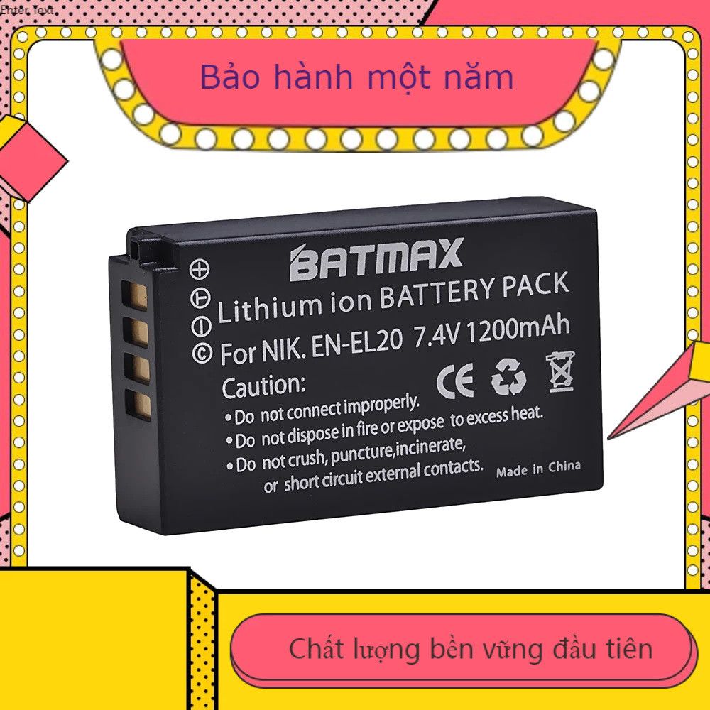 Pin EN-EL20 EN-EL20a hoàn toàn mới cho các máy ảnh như Nikon 1 J1 J2 J3 S1 AW1