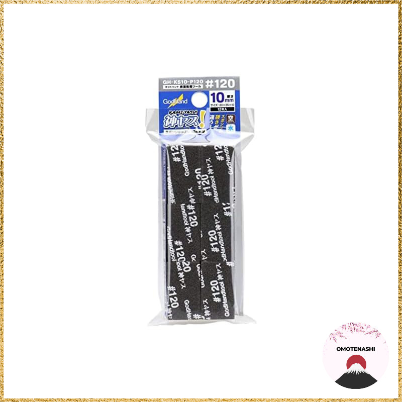 GodHand Premium Sponge Sanding Sheets - 10mm Thick, 35x20mm, Assorted Grits (Pack of 12)