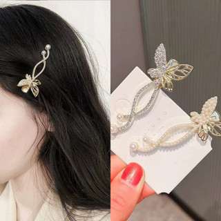  Thời Trang Ngọc Trai Bướm Kẹp Tóc Tinh Tế Kim Cương Giả Bên Nổ Mỏ Vịt Kẹp Tóc Phụ Kiện Tóc 