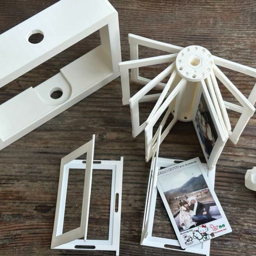 Polaroid Trang Tự Động Lật Xoay Album Ảnh Lưu Trữ 10cm Trang Lật Polaroid Ảnh Xoay Khung Ảnh Bàn