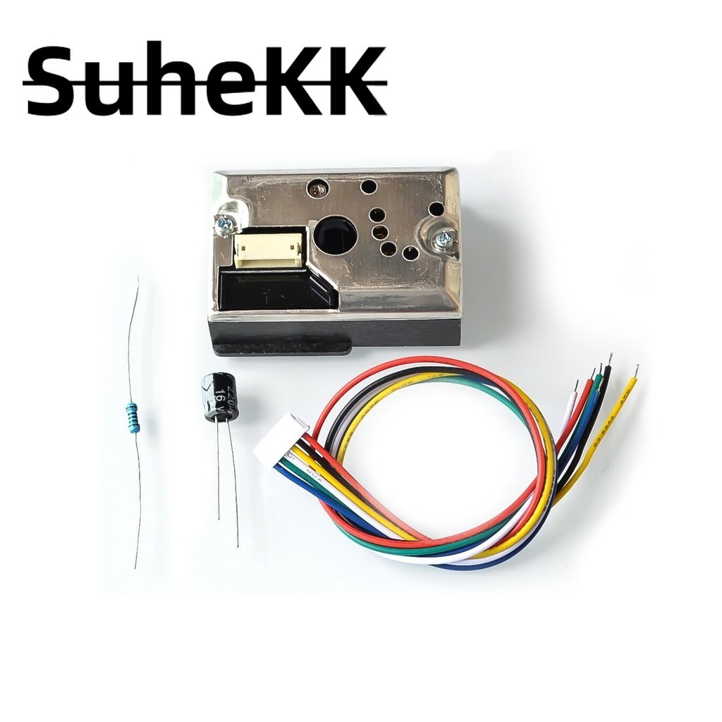 Cảm biến bụi quang học nhỏ gọn GP2Y1014AU Cảm biến hạt khói có cáp thay vì GP2Y1010AU0F