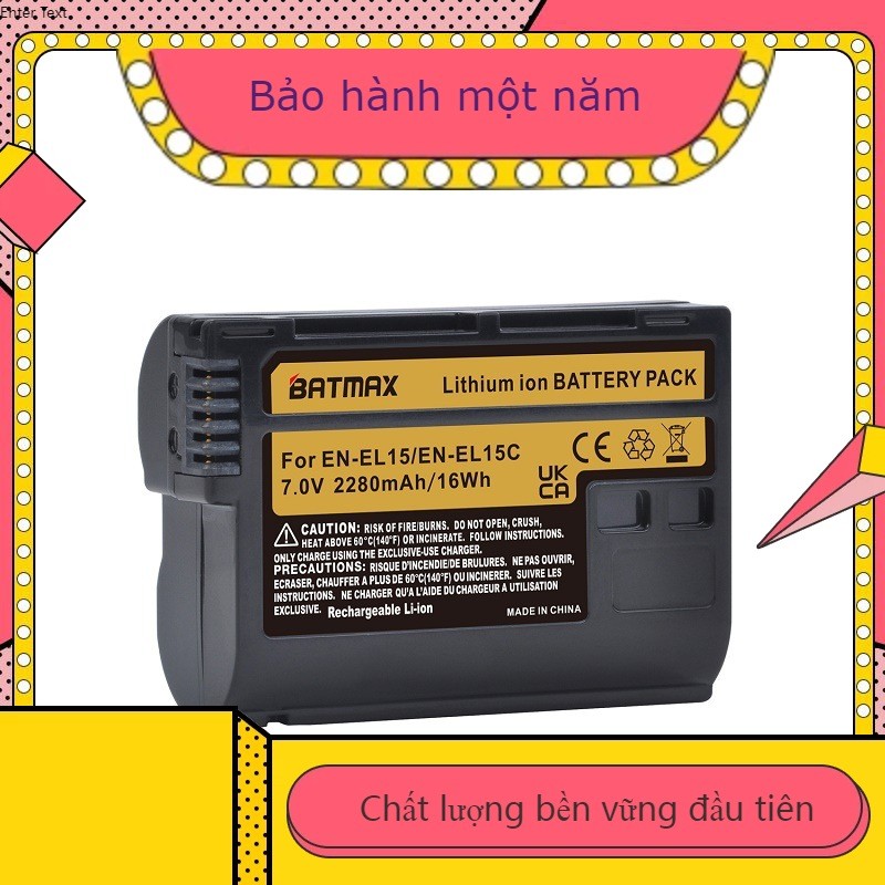 Pin EN-EL15C được nâng cấp mới cho Nikon Zf, Máy ảnh Z5, Z6II, Z7, Z7II, Z8