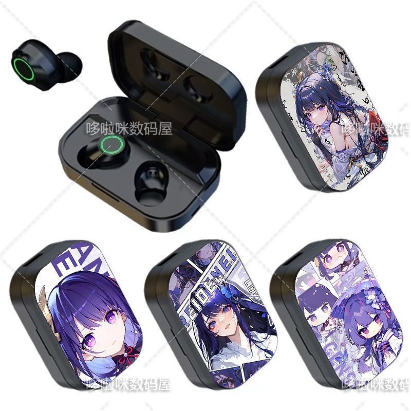 ★Genshin Impact★Raiden Nhân vật trò chơi Hàng hóa Tai nghe Bluetooth Beelzebul Tai nghe nhét tai khô
