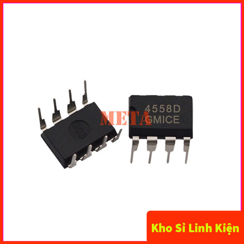 [Túi 5 Con] IC 4558 4558D Dip 8, JRC4558, JRC4558D Khuếch đại kép hàng mới 100% chất lượng cao