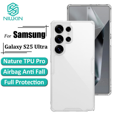 Nillkin Nature Pro Ốp điện thoại Samsung Cho Samsung Galaxy S25 Ultra Ốp điện thoại Siêu Mỏng Sang Trọng Mềm TPU Trong Suốt Túi Khí Chống Sốc Mặt Sau
