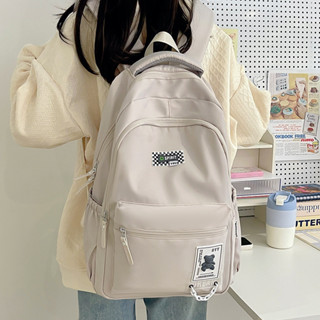 Balo nữ đi học cấp 2 3 màu trơn basic thời trang ulzzang hàn dễ thương cute giá rẻ 1602