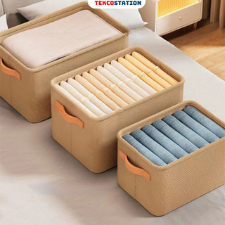  Hộp Vải Đựng Đồ Quần Áo Tất Vớ Phụ Kiện - Giỏ Vải Để Đồ Có Quai Xách Có Thể Gấp Gọn 