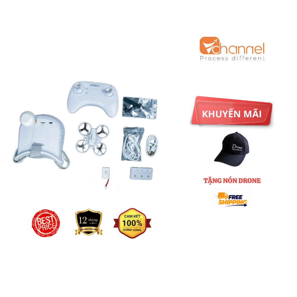 FPV Racing Drone FPV Apex VR70 combo 3 pin – Hàng chính hãng – [Tặng kèm nón DRONE]