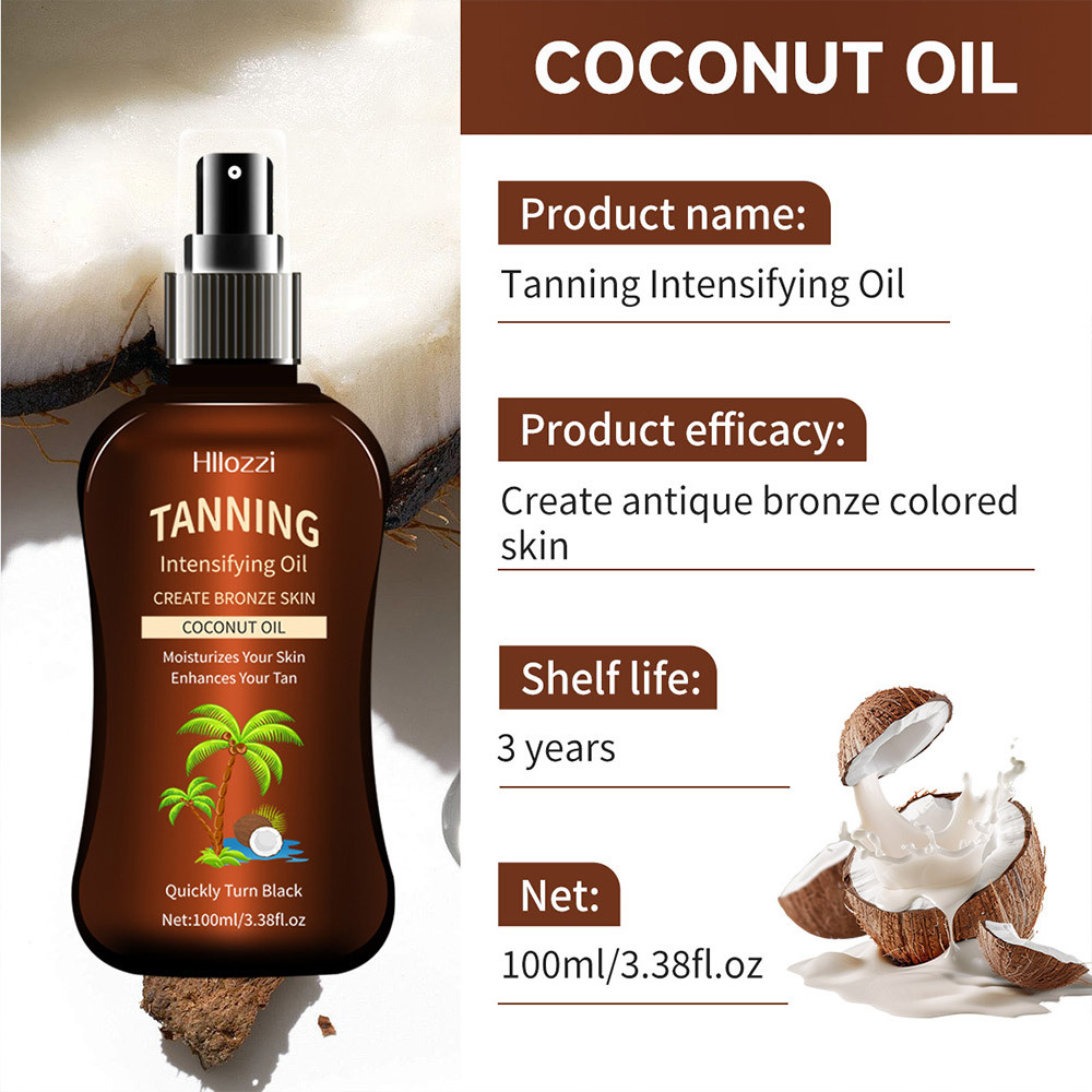 100M Black  Coconut Tanning Oil Sunless Tannersintensifying Oil Sunless Tann