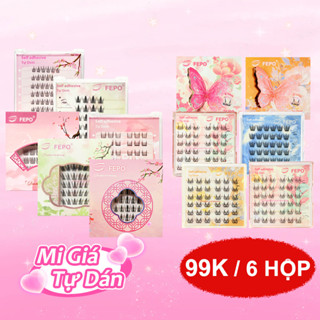 99k / 6 hộp 6 Hàng Tự Dính Lông Mi Giả Keo Miễn Phí Lông Mi Giả Có Thể Tái Sử Dụng Cho Người Mới Bắt Đầu Phóng To Tự Nhiên 12mm