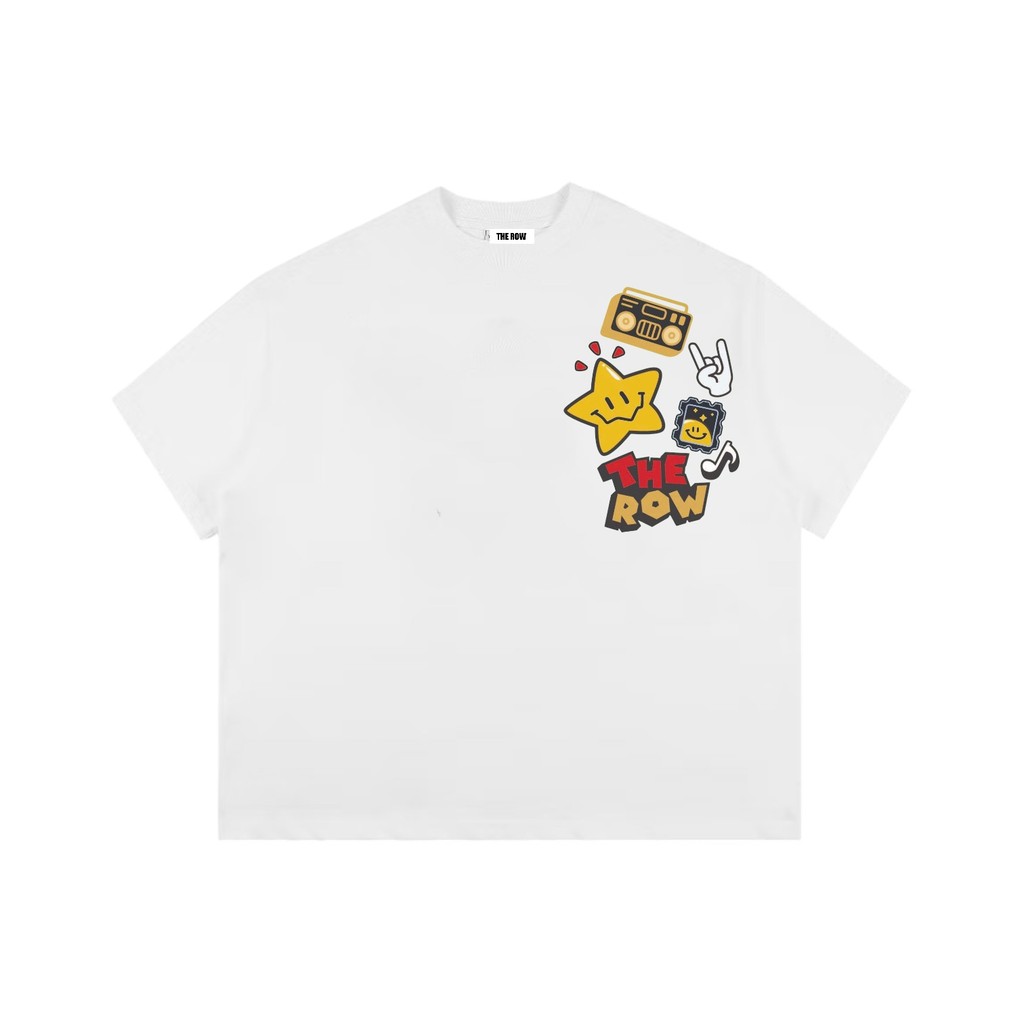 Áo Thun Boxy Local Brand THEROW Tay Ngắn Cotton 250gsm "HÌNH STICKER" Áo Phông Forrm Rộng Mùa Hè Kiểu Đẹp Unisex Nam Nữ | BigBuy360 - bigbuy360.vn