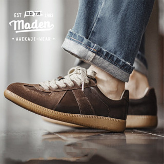 Maden Thương hiệu bảo hộ lao động phong cách nam thanh niên xuân 2025 phong cách mới giày đế phẳng đế thấp đa năng giày nam thể thao thông thường đế mềm cổ điển giày tập luyện Đức