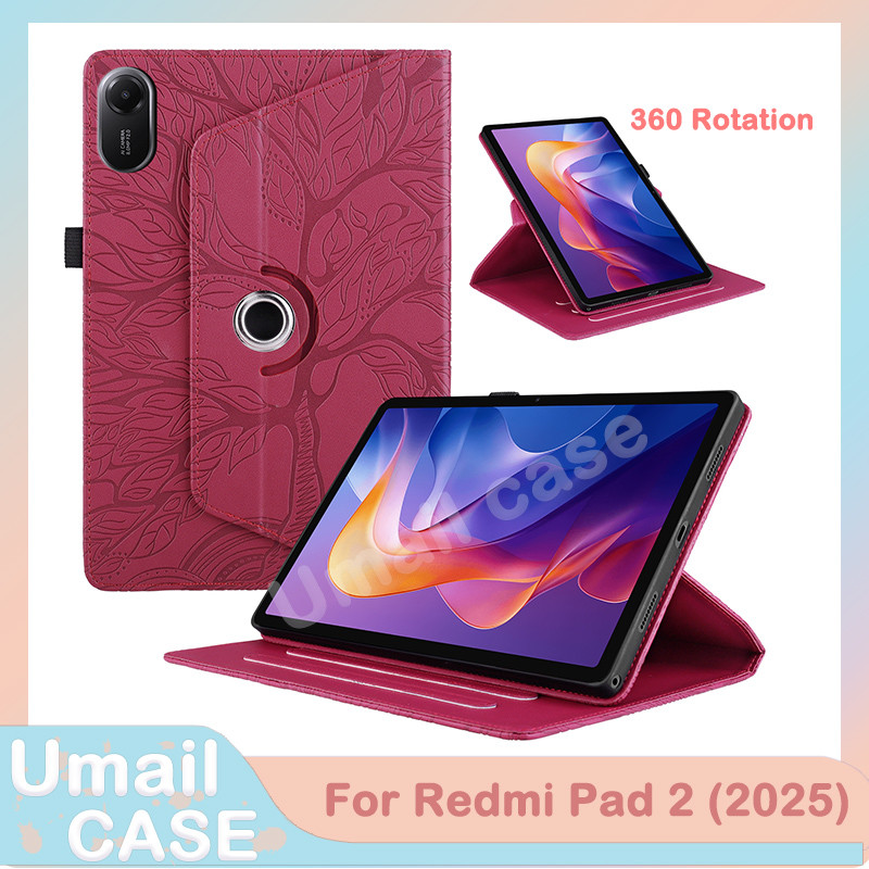 Ốp Da PU Cho Redmi Pad 2 2025 11inch Redmi Pad 2 4G 360°Xoay mặt sau TPU mềm