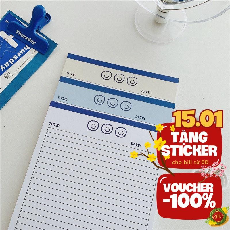 Tập 30 Tờ Giấy Ghi Chú Note B5 Smile Học Từ Vựng Nhà Cam