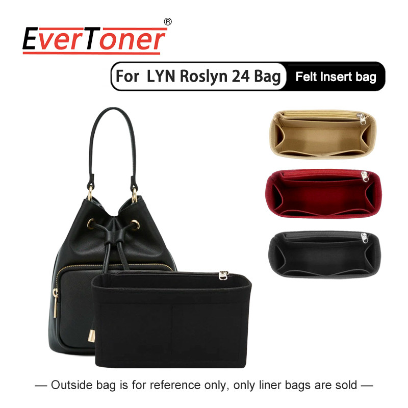 Evertoner Túi Nhiều Túi Nỉ Ví Chèn Túi Xách Lót Túi Tổ Chức Cho LYN Roslyn 24 Túi